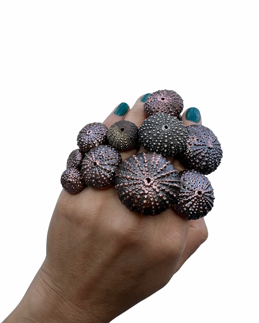 Sea Urchin Rings - Silver and Copper