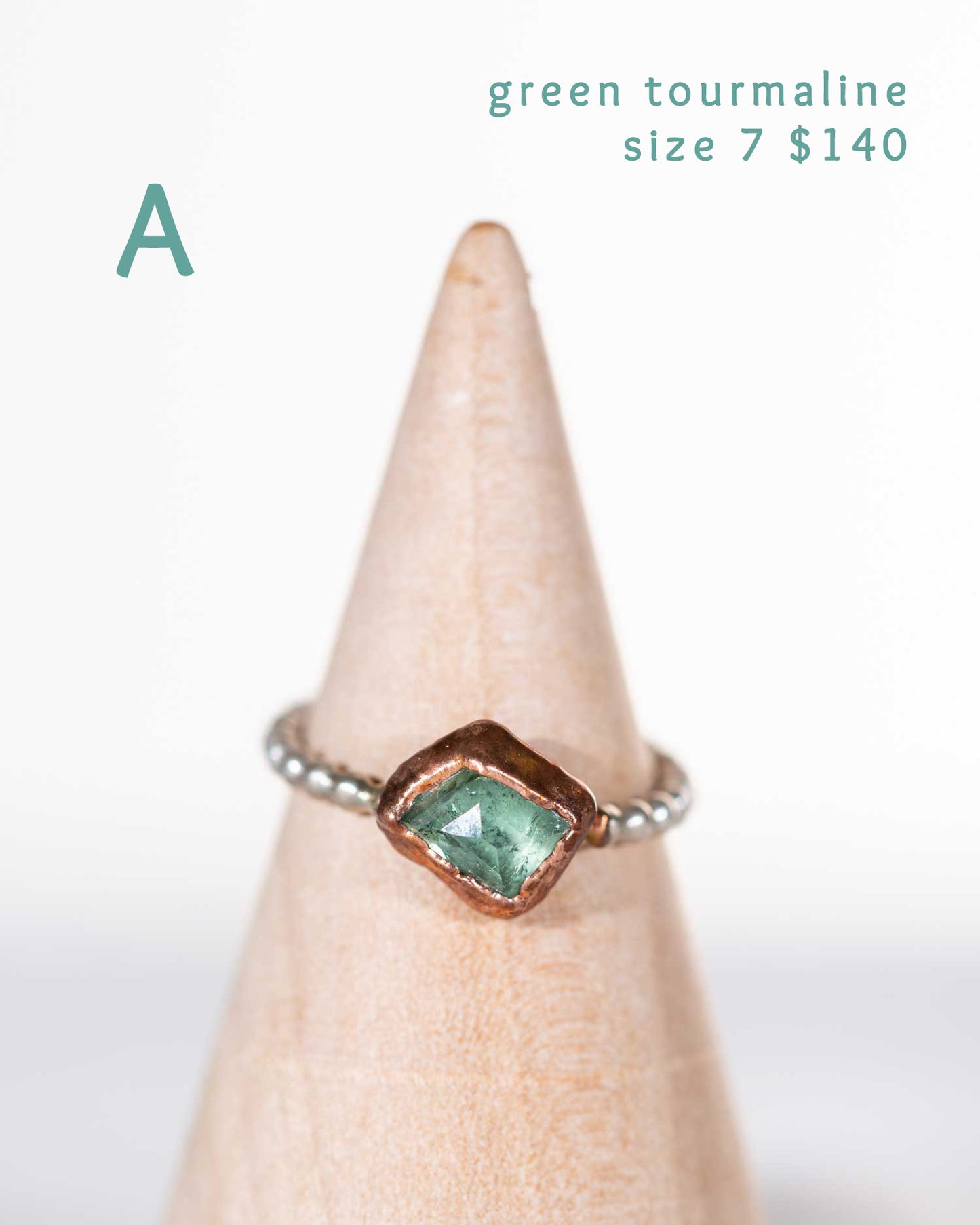 Super Sparkly Copper & Silver Stacking Rings with Gemstones