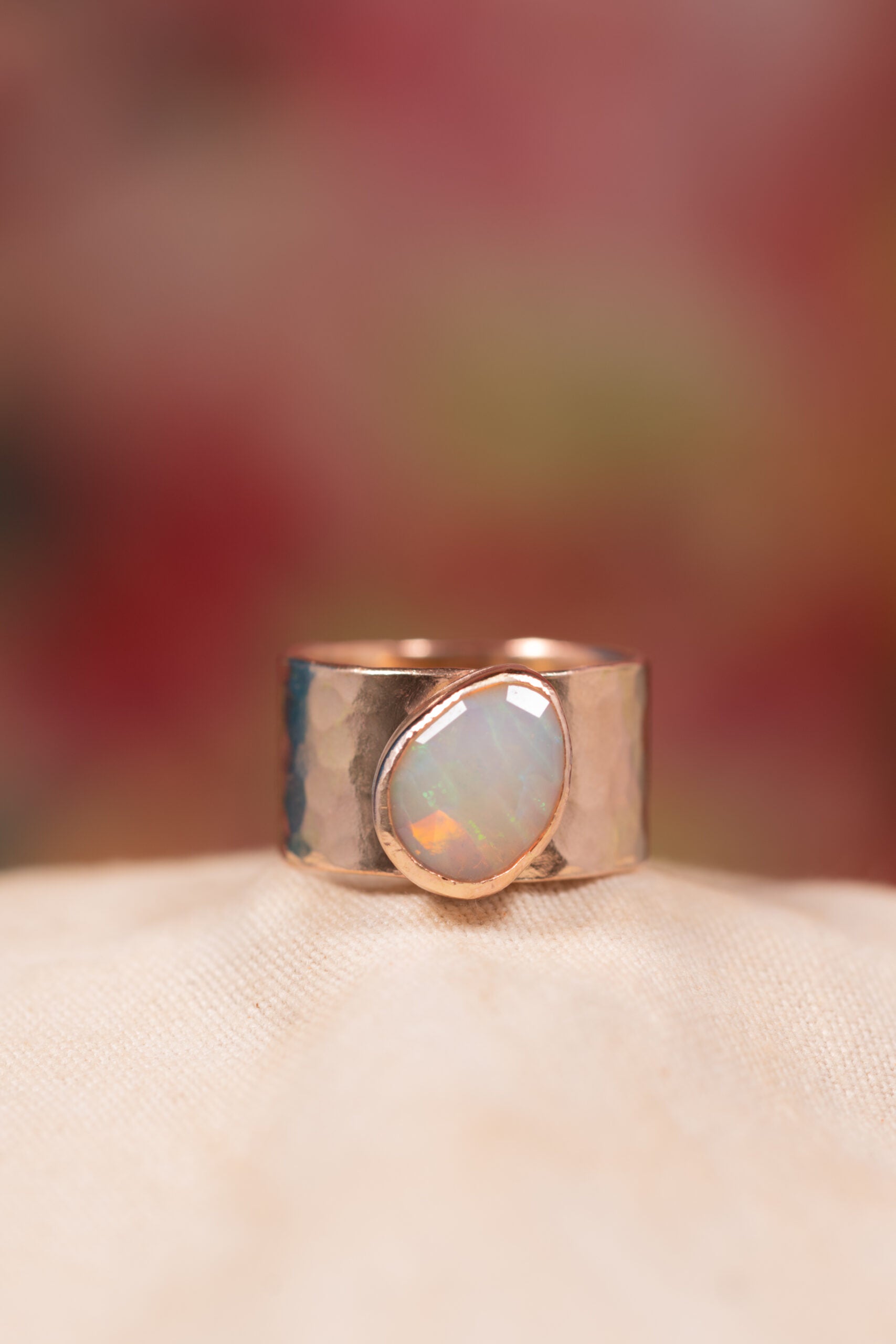 Firey opal gold filled ring