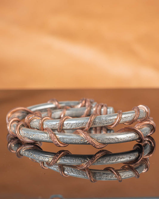 Copper and Silver Cuff