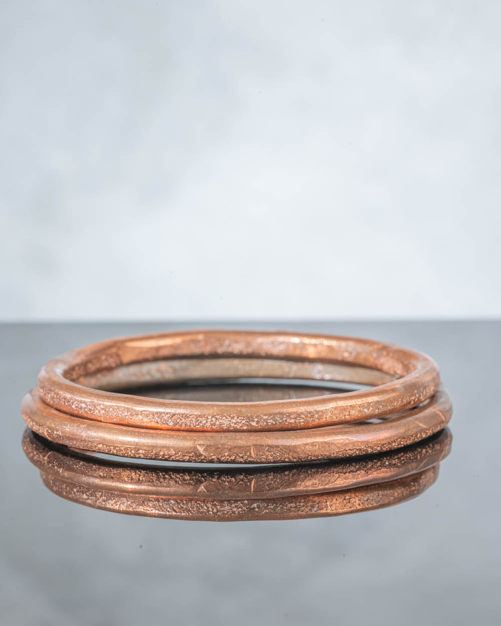 Thick Copper Bangle Bracelet