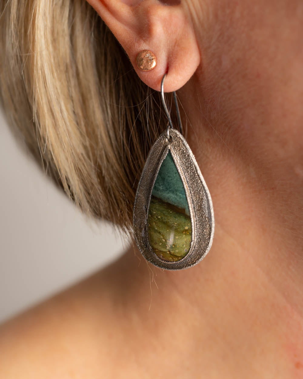 Silver Jasper Earrings