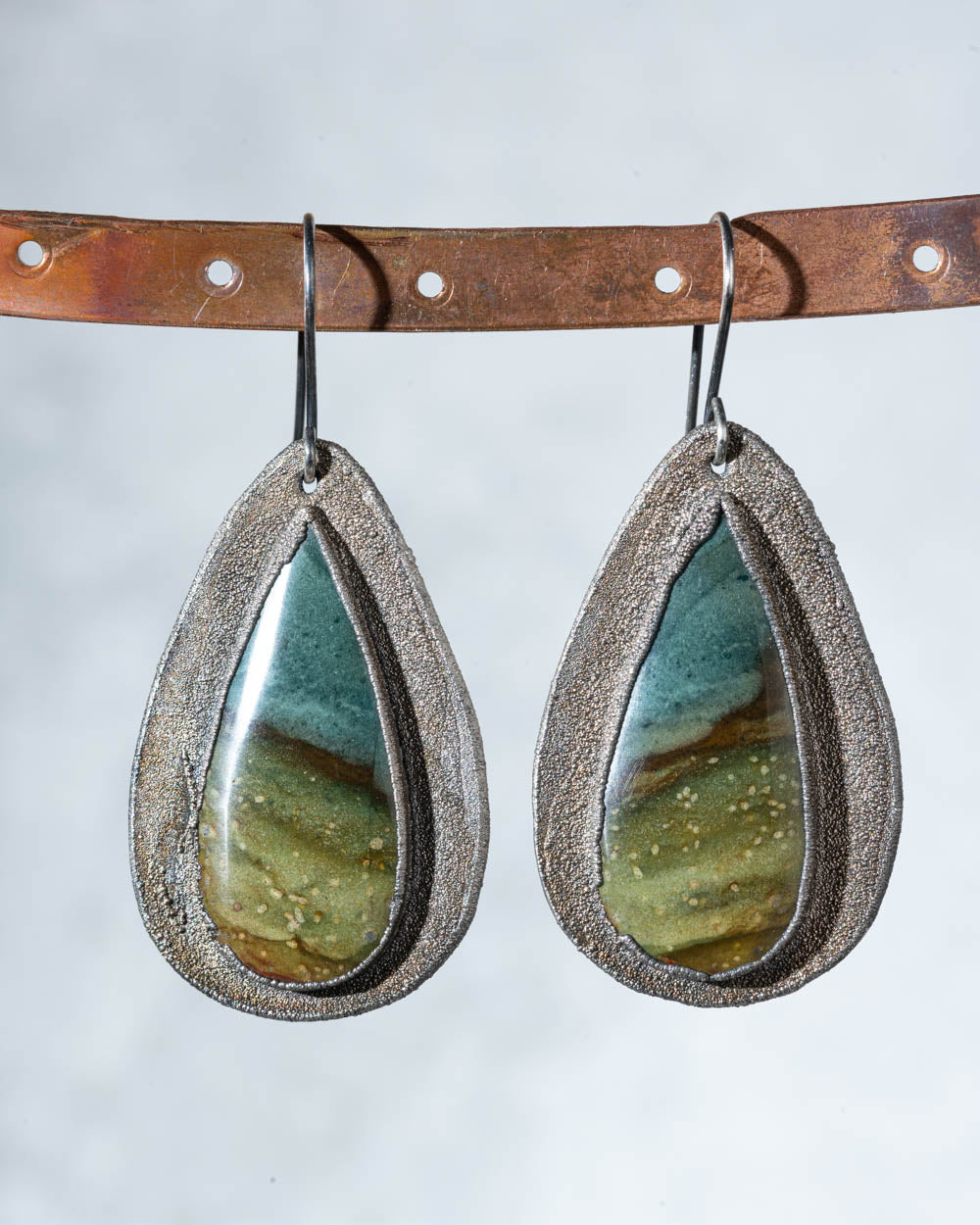Silver Jasper Earrings