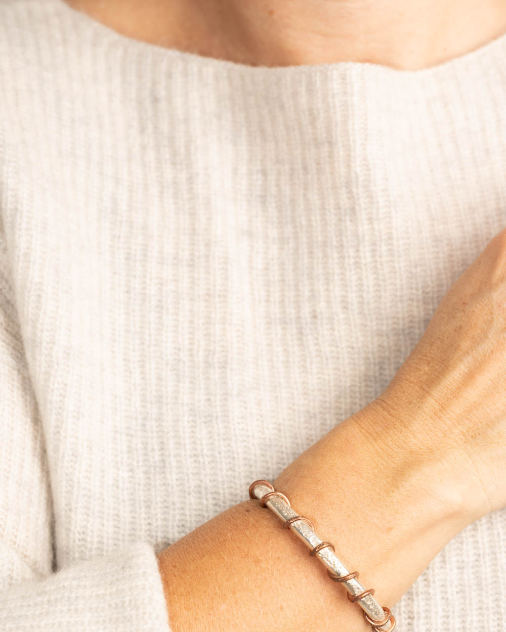 Copper and Silver Cuff