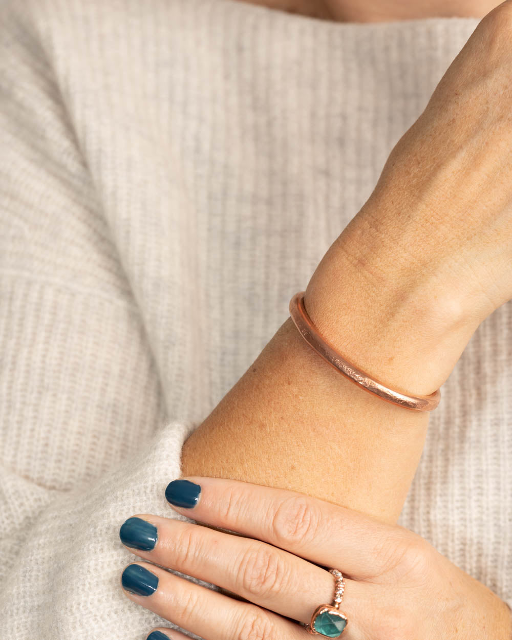 Silver or Copper Cuff Bracelet