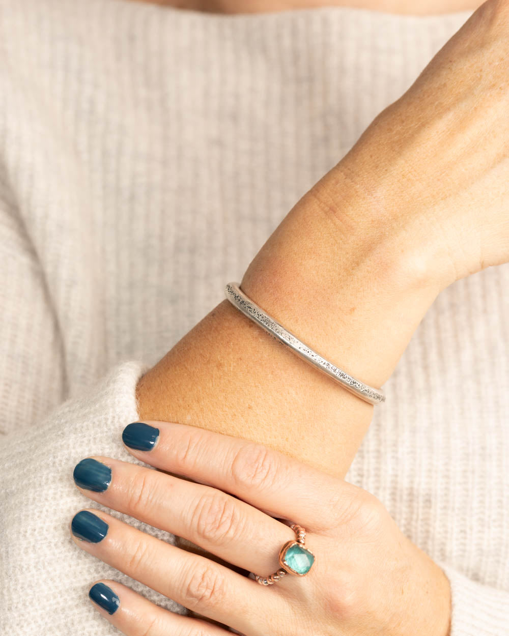 Silver or Copper Cuff Bracelet