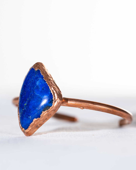lapis lazuli blue copper bracelet