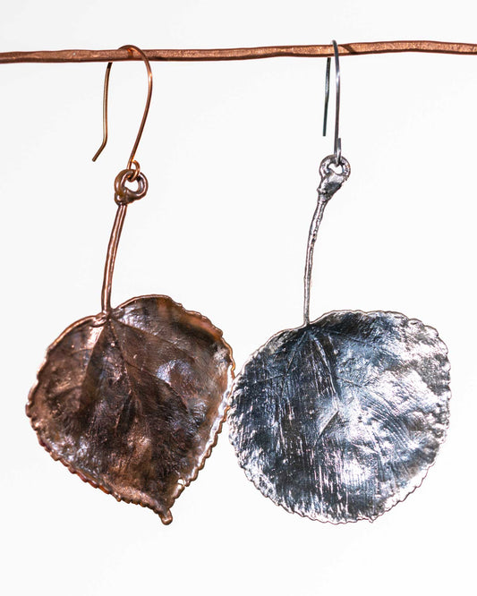 aspen leaf earrings