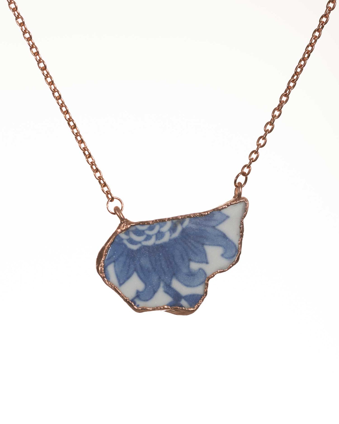 blue pottery necklace