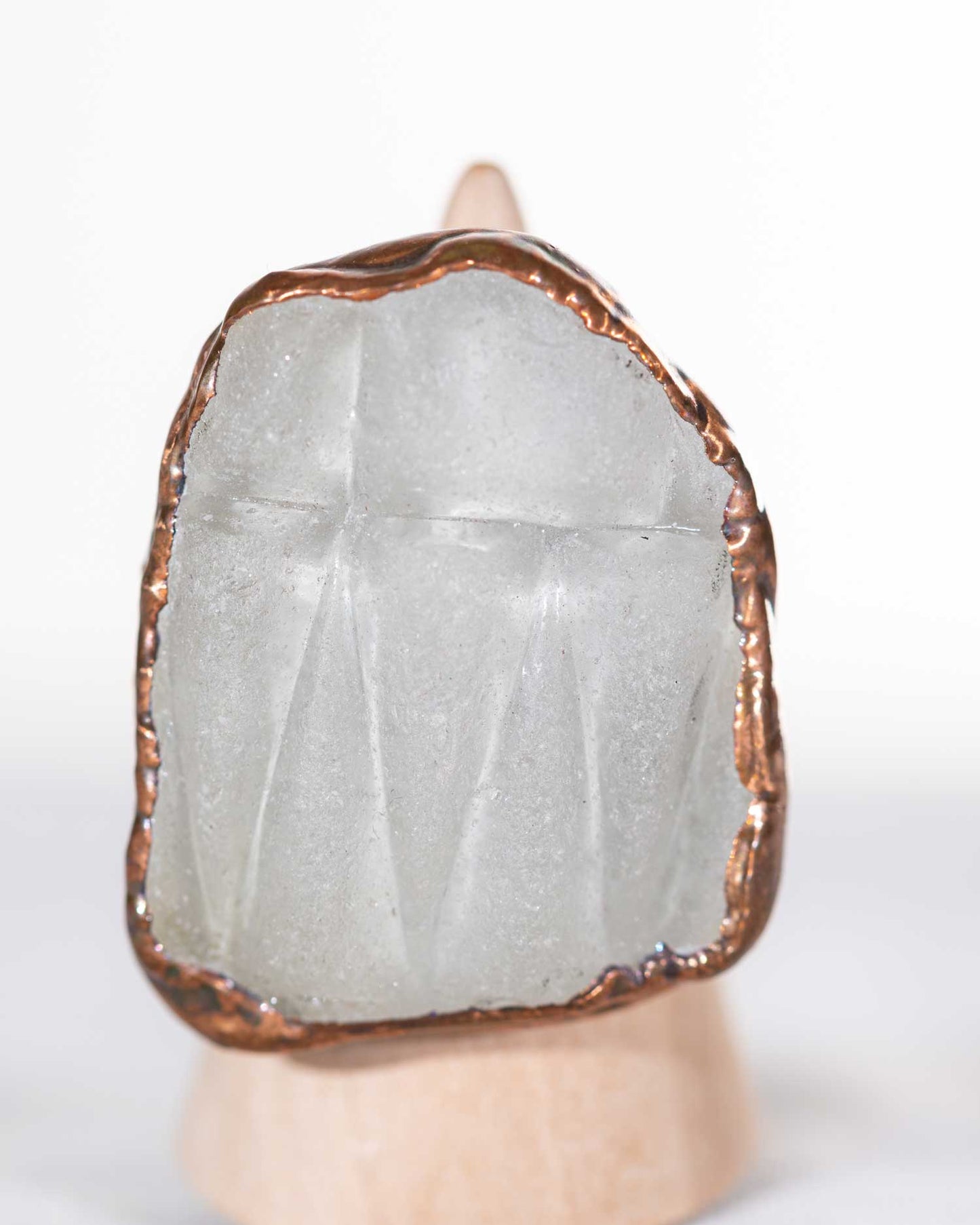 Cut Crystal Sea Glass Ring