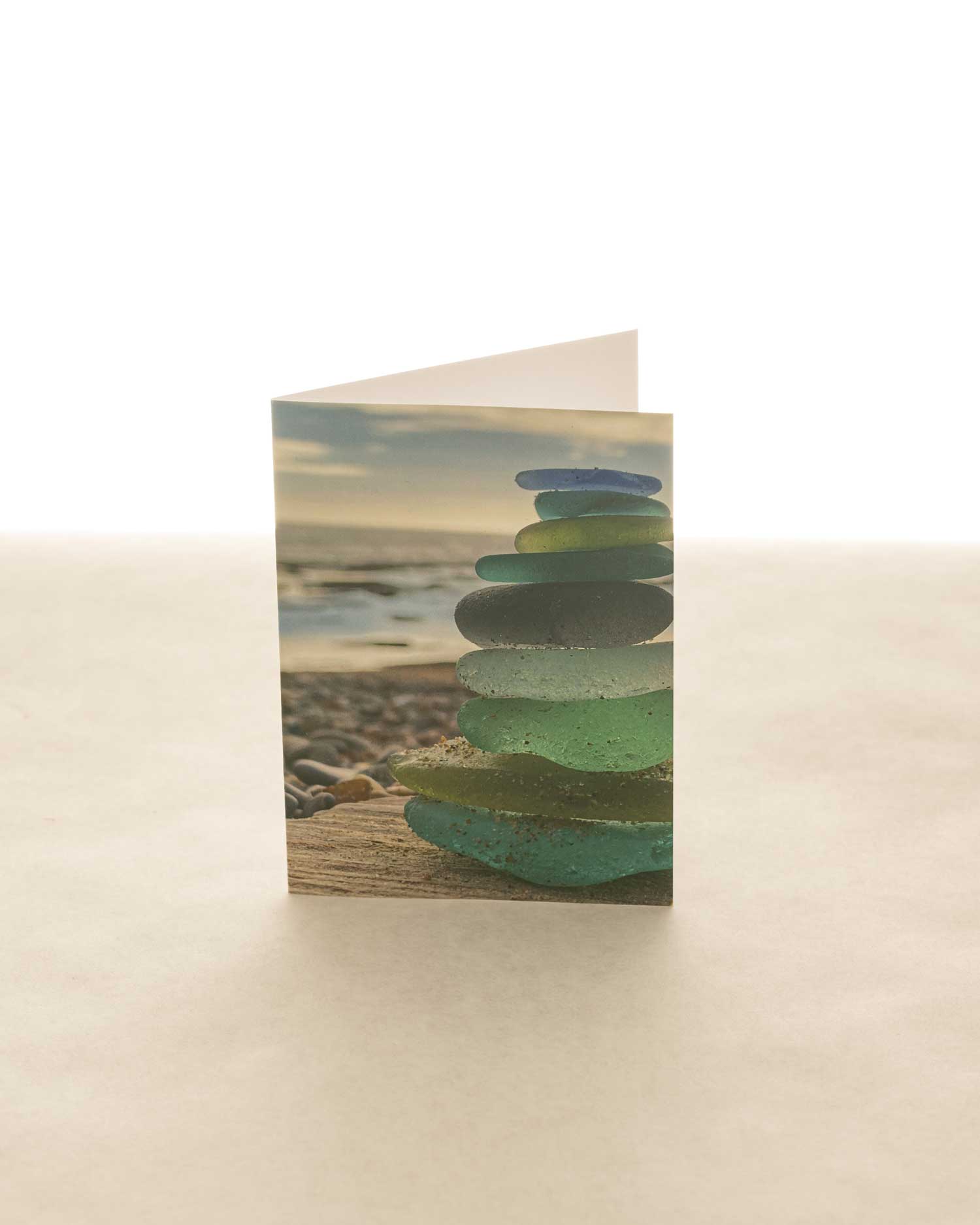 Blank Notecards with Sea Glass Photos