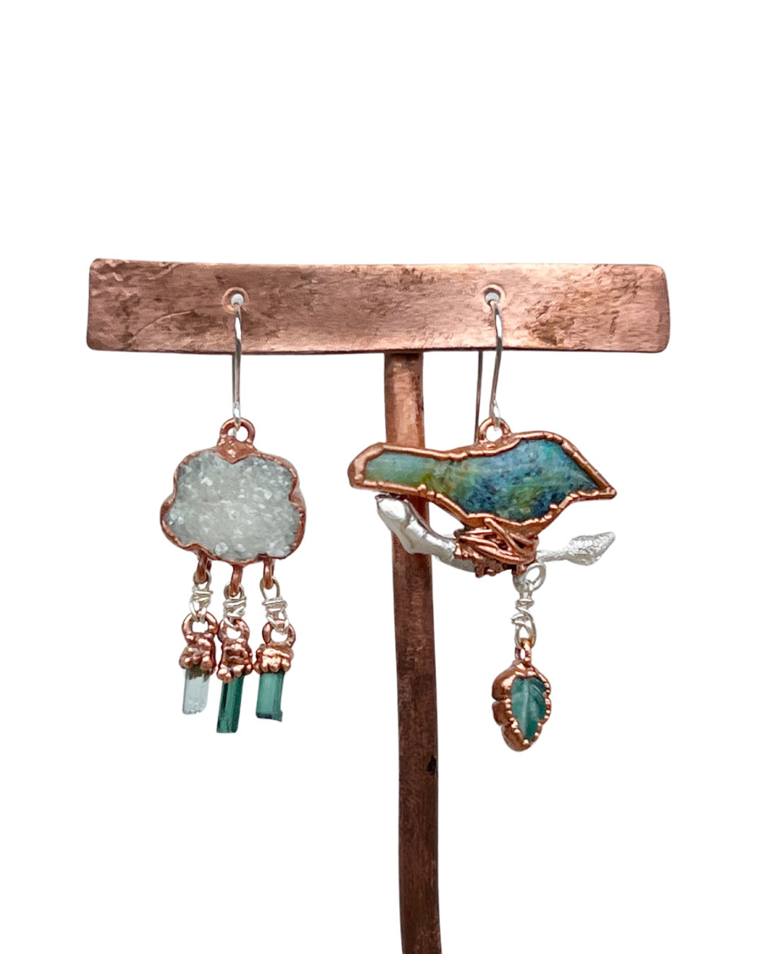 Lightweight Bird and Raincloud Earrings