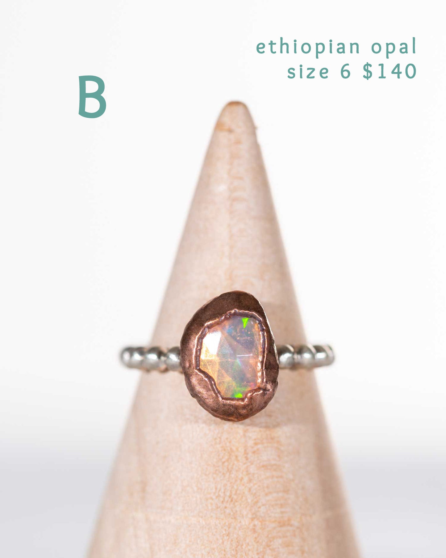 Super Sparkly Copper & Silver Stacking Rings with Gemstones