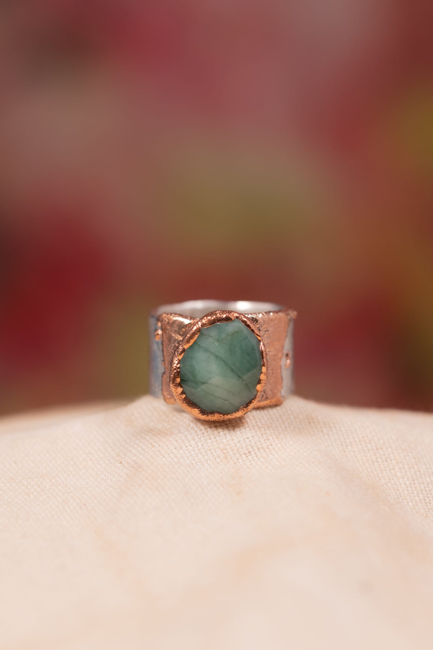Mixed Metals Emerald Ring