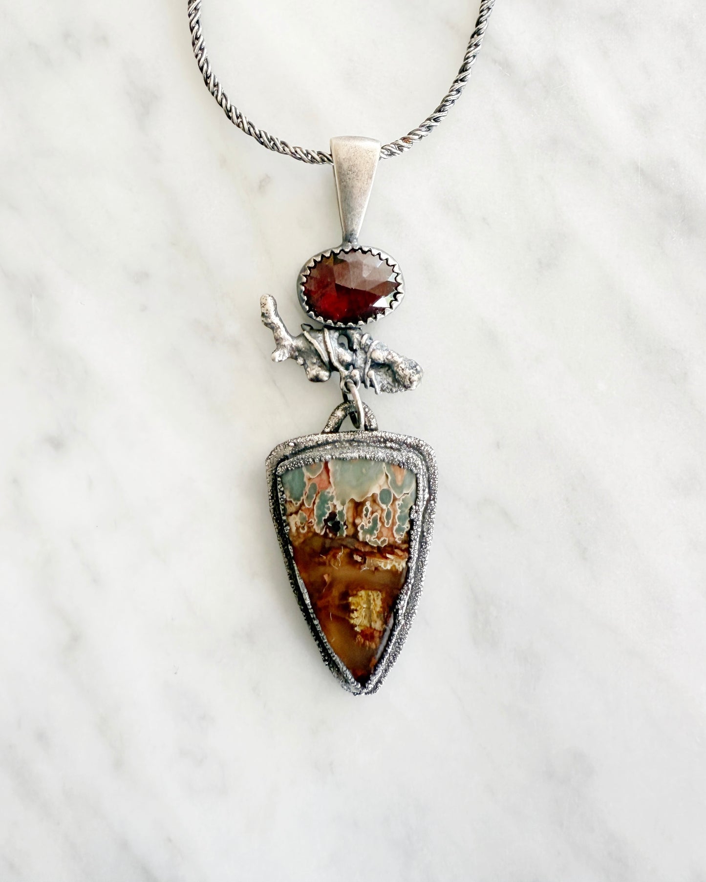 Grow Plume Agate Necklace