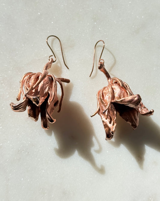 Hibiscus Flower Earrings