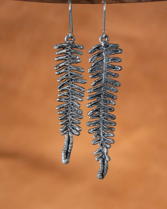 Silver Fern Earrings