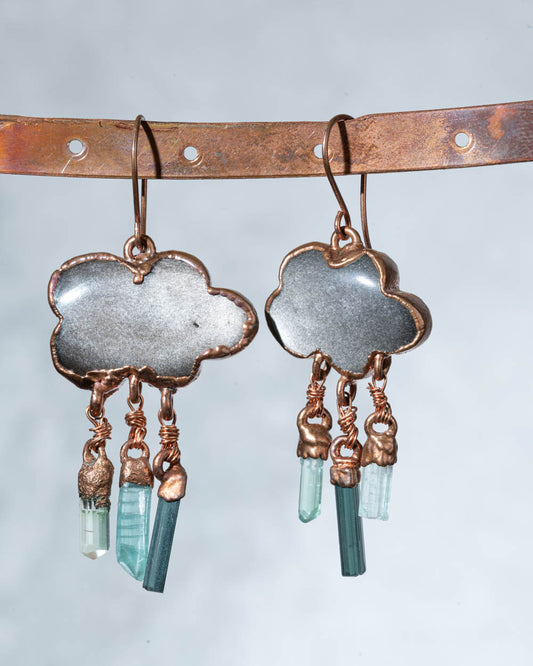 Silver Lining Raincloud Earrings