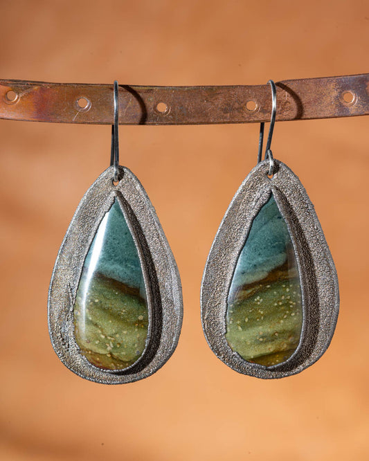 Silver Jasper Earrings