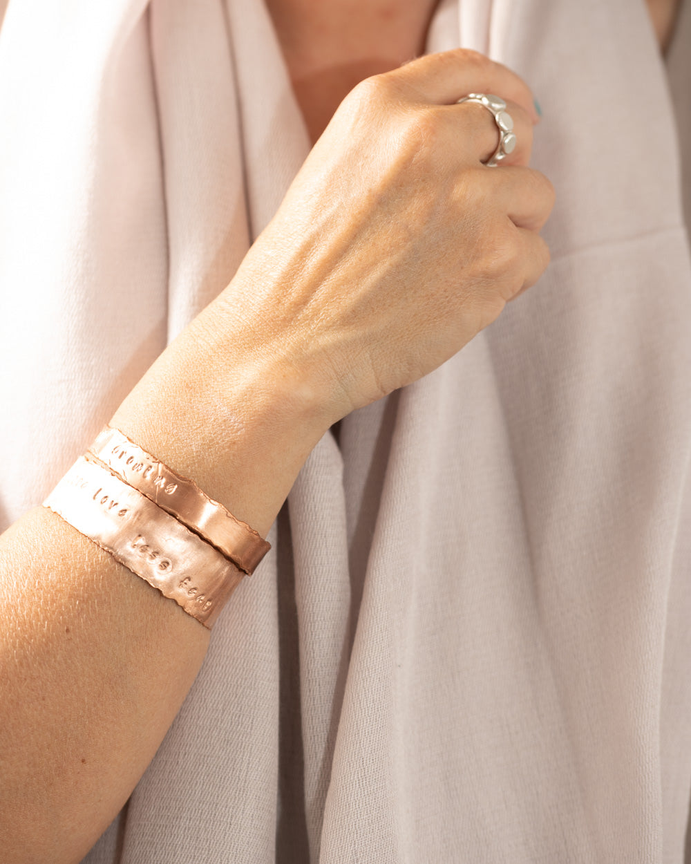 Inspirational Copper Cuff
