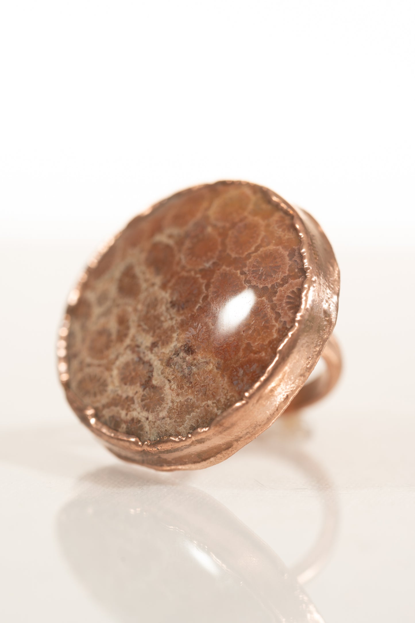 Fossil Coral Statement Ring