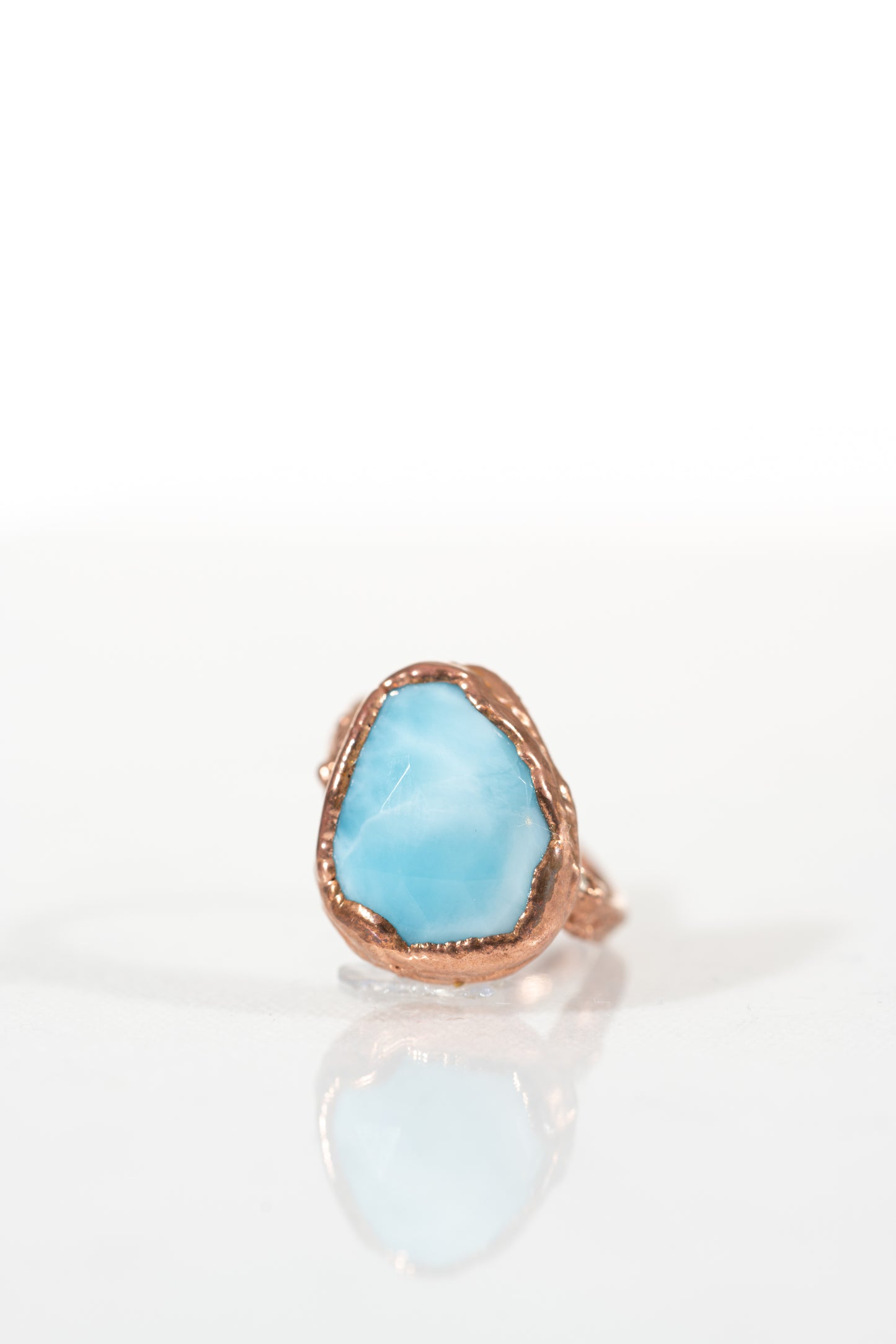 Faceted Larimar Ring sz 6.5