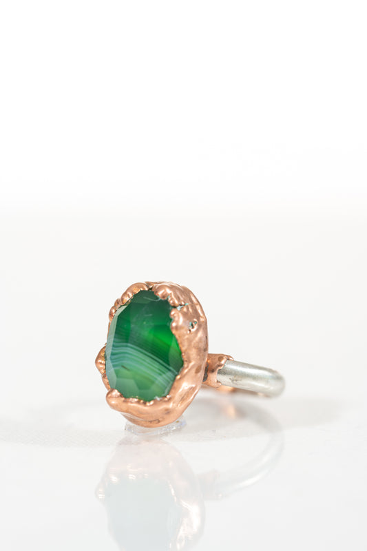 Green Jade Ring sz 7.5